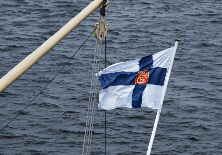 Suomen valtion lippu.