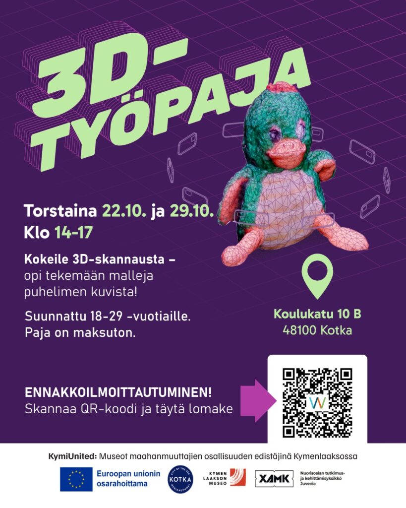 3D-työpajan mainosjuliste.